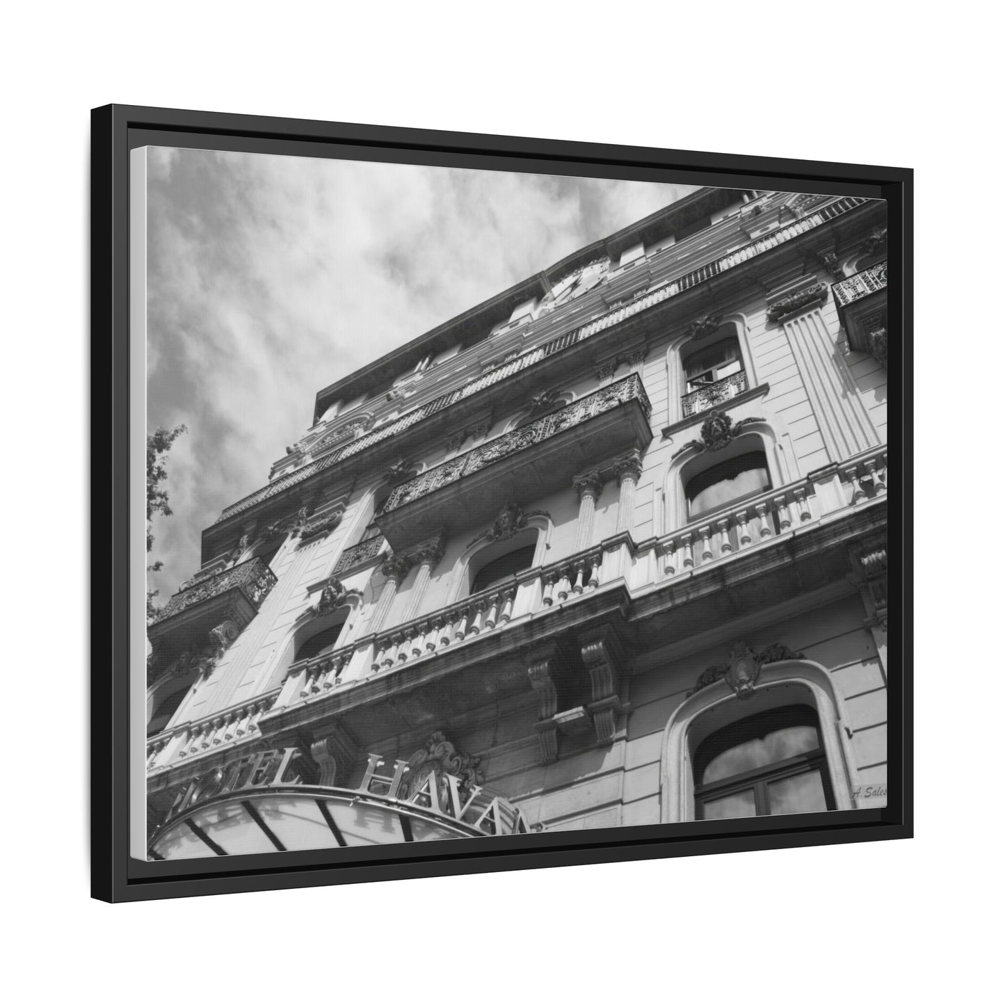 Hotel Havana Barcelona, Matte Canvas, Black Frame