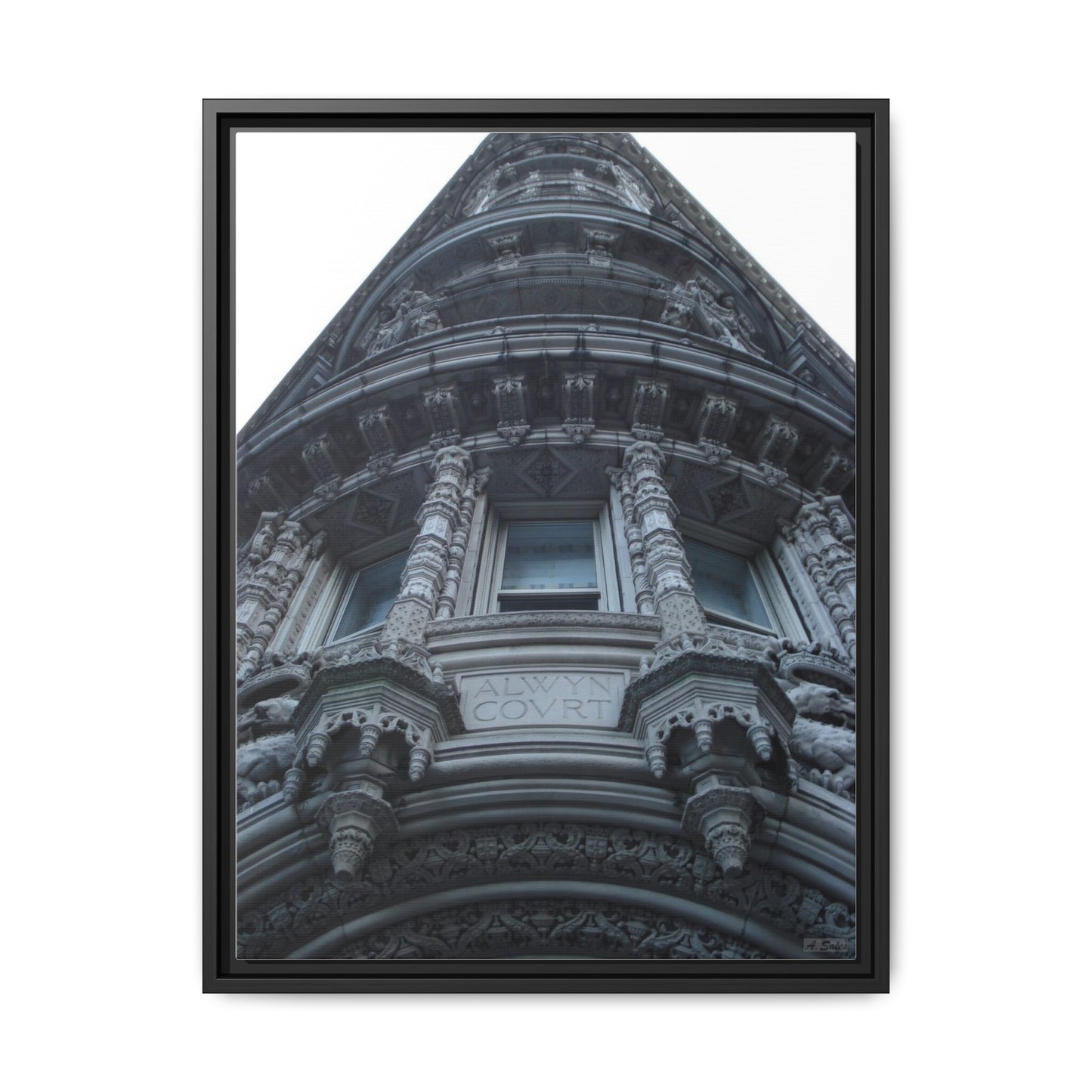 Alwyn Court New York, Matte Canvas, Black Frame