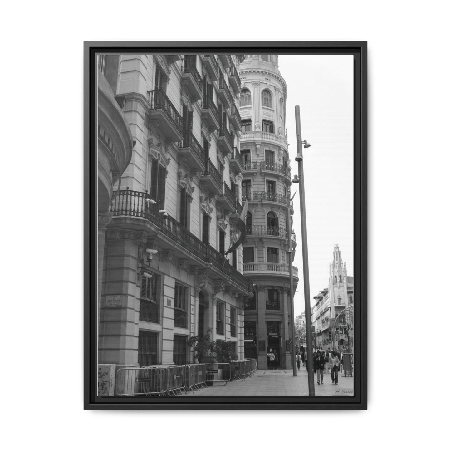 Chueca Madrid, Matte Canvas, Black Frame