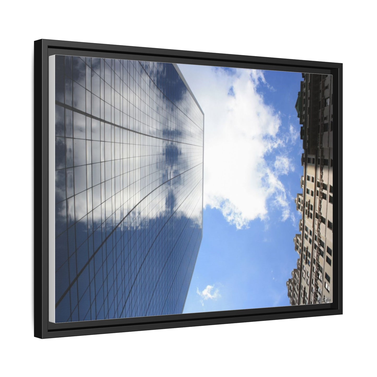 Glass and Stone New York, Matte Canvas, Black Frame