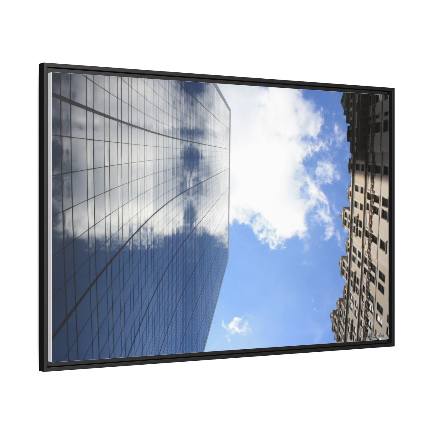 Glass and Stone New York, Matte Canvas, Black Frame