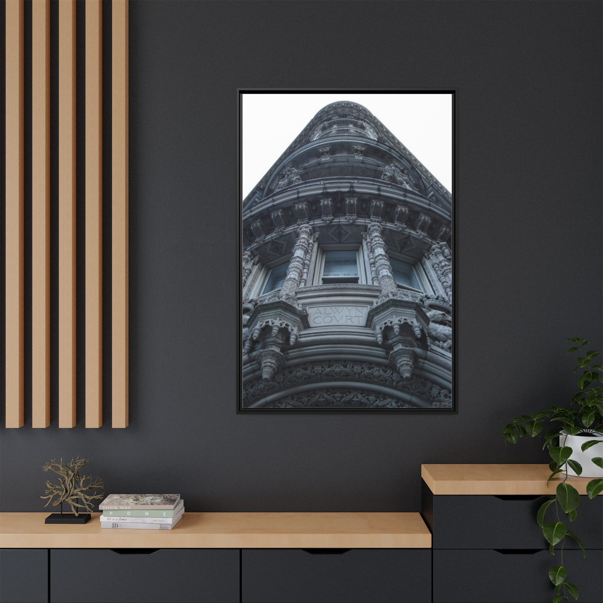Alwyn Court New York, Matte Canvas, Black Frame