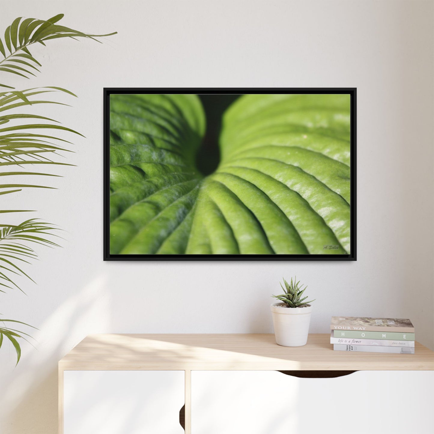 Leaf, Matte Canvas, Black Frame