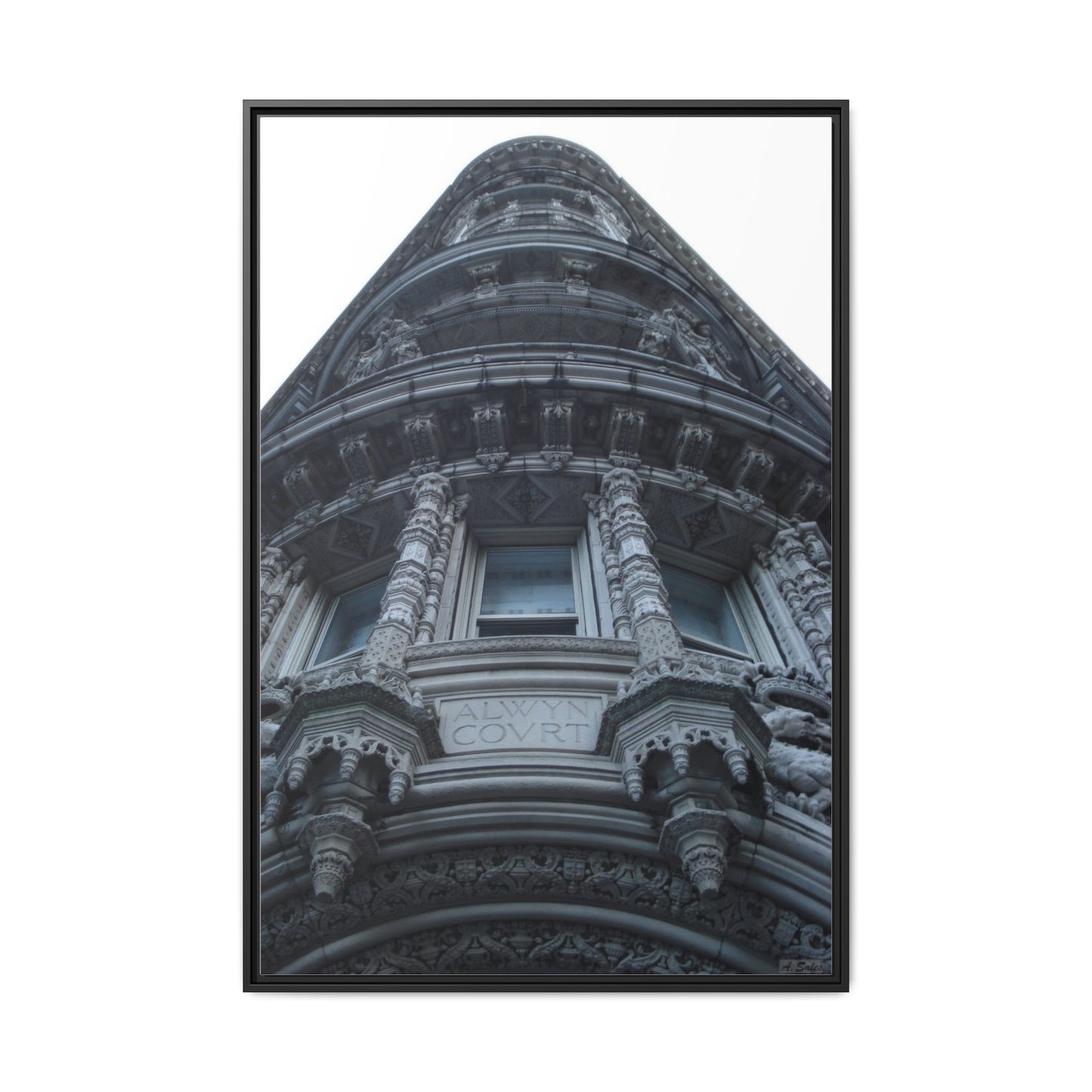 Alwyn Court New York, Matte Canvas, Black Frame