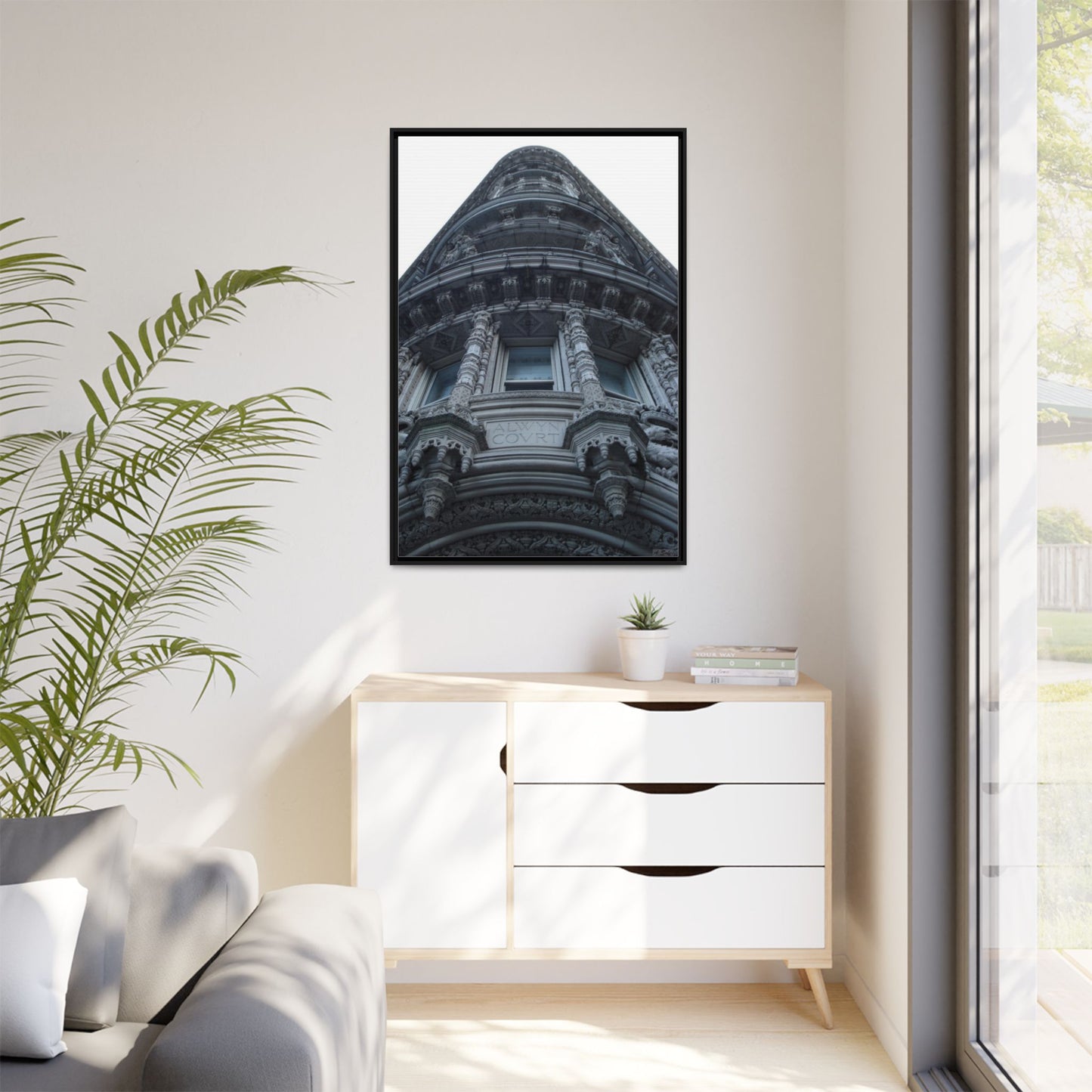 Alwyn Court New York, Matte Canvas, Black Frame