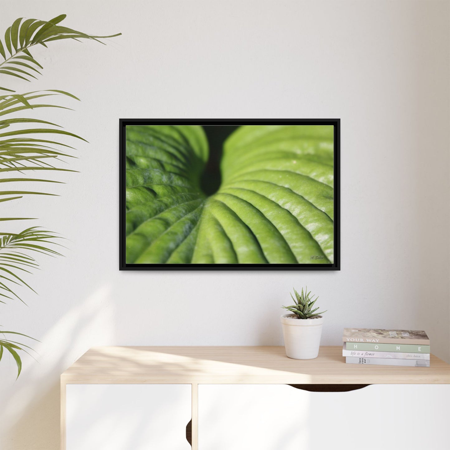 Leaf, Matte Canvas, Black Frame