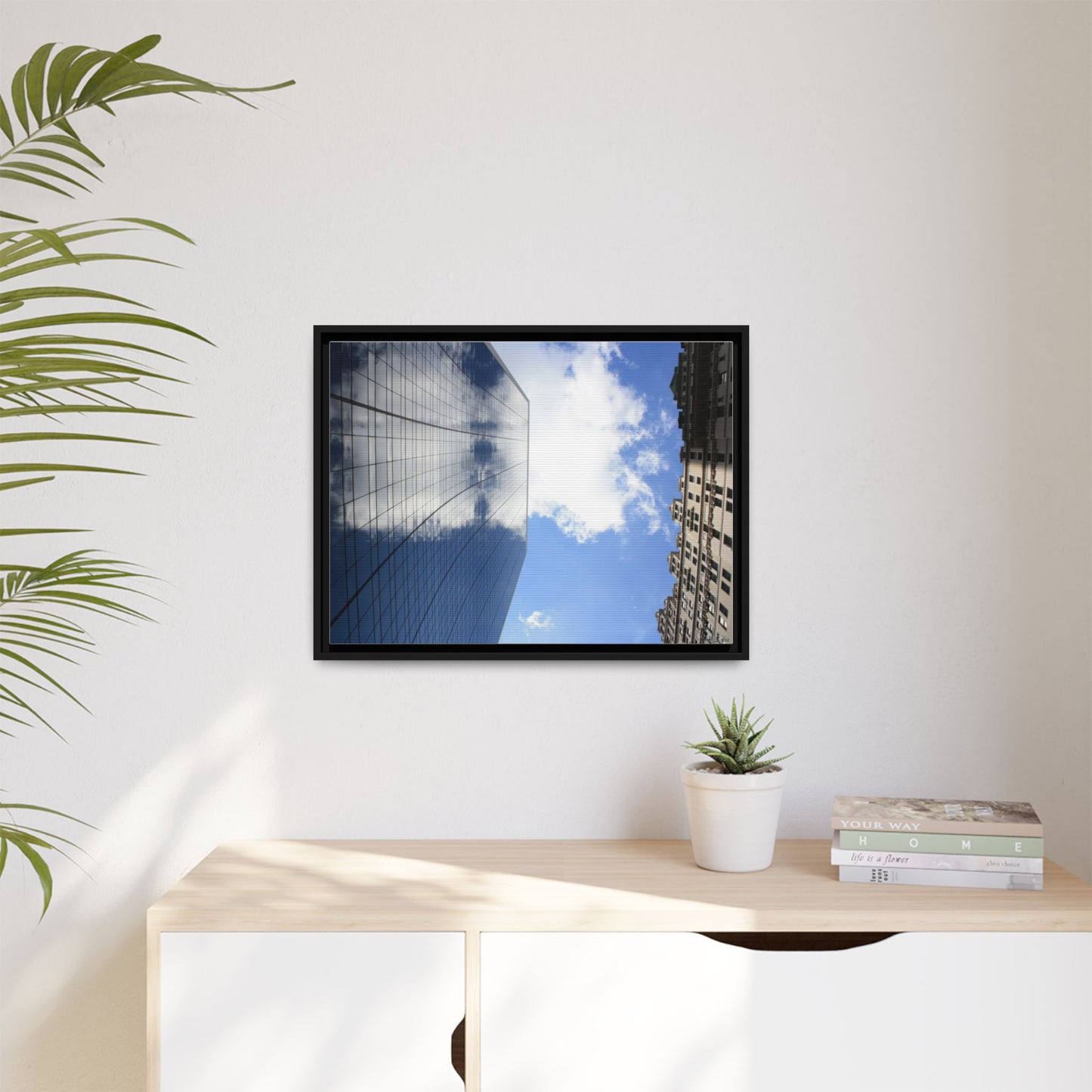 Glass and Stone New York, Matte Canvas, Black Frame