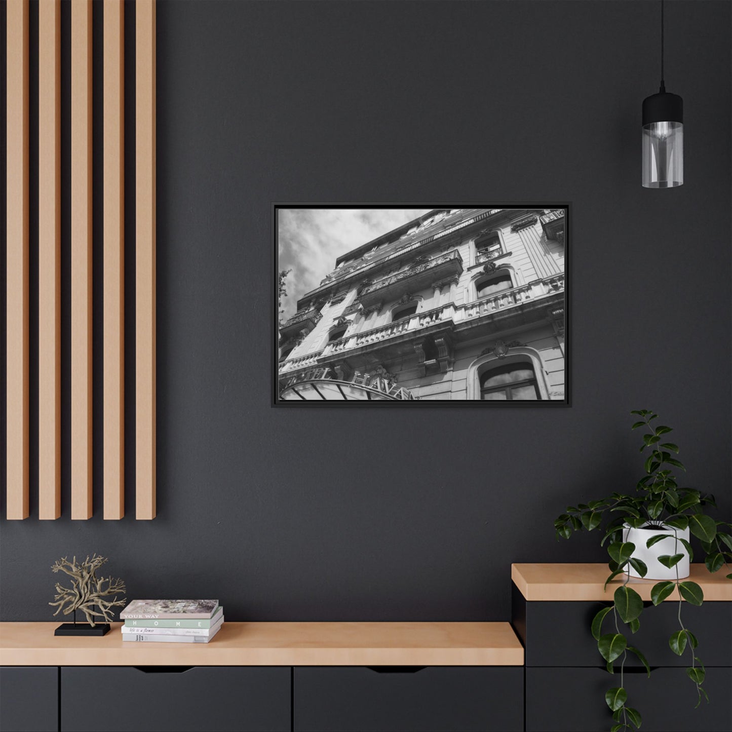 Hotel Havana Barcelona, Matte Canvas, Black Frame