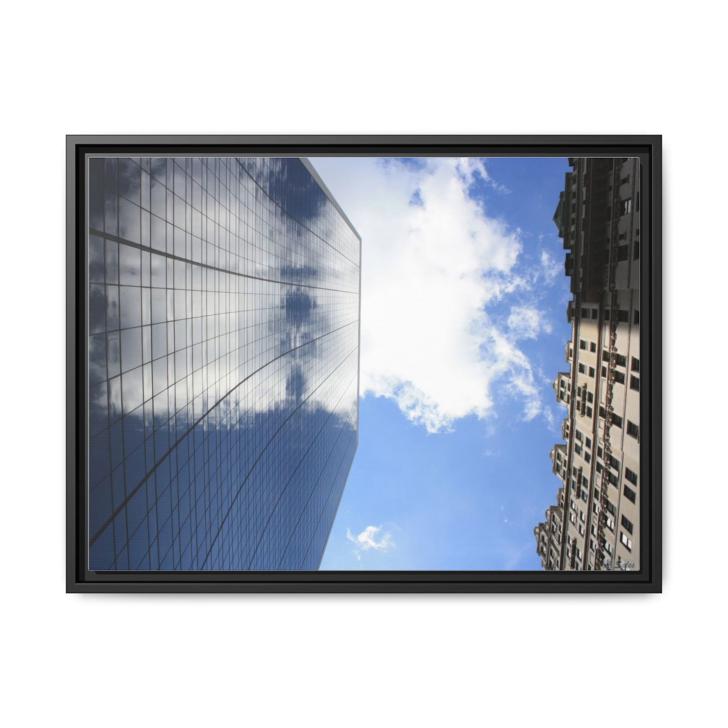 Glass and Stone New York, Matte Canvas, Black Frame
