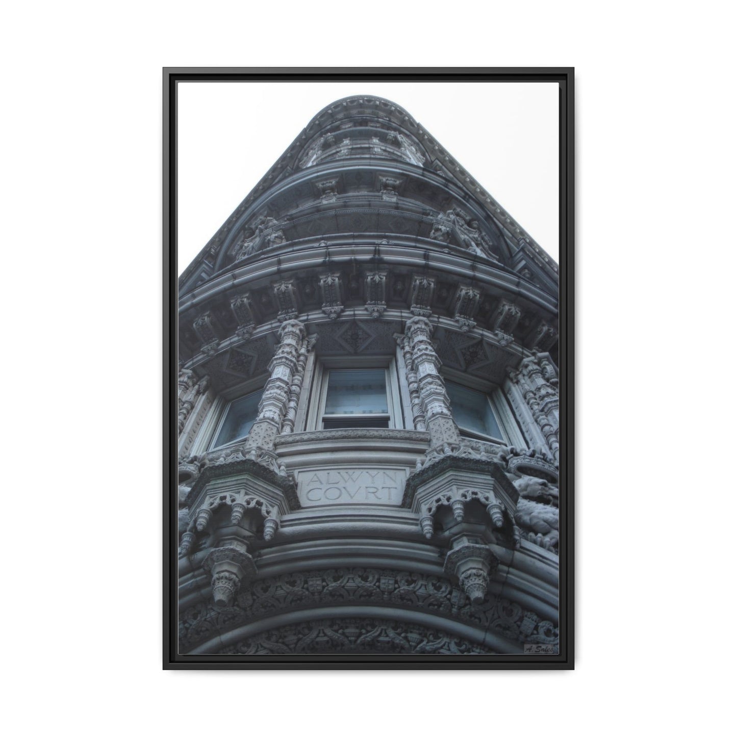 Alwyn Court New York, Matte Canvas, Black Frame