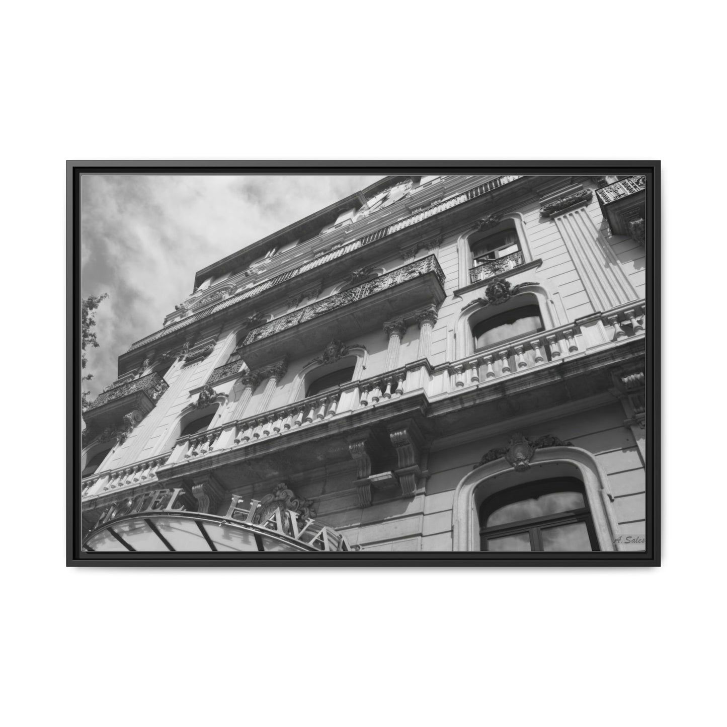 Hotel Havana Barcelona, Matte Canvas, Black Frame