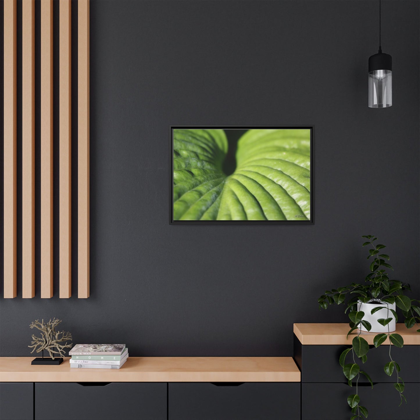 Leaf, Matte Canvas, Black Frame