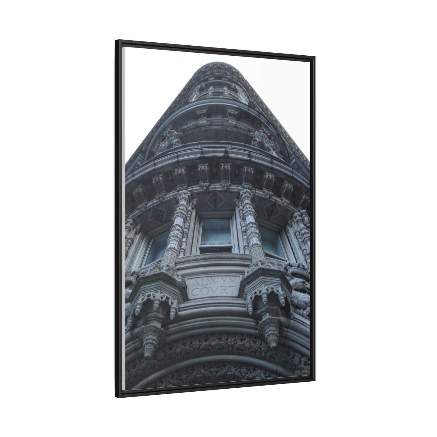 Alwyn Court New York, Matte Canvas, Black Frame