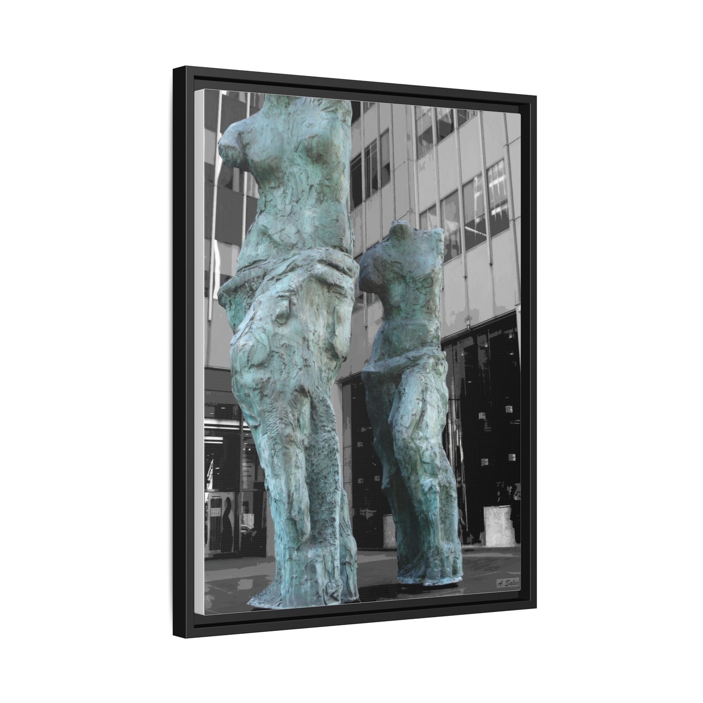 Venus New York, Matte Canvas, Black Frame