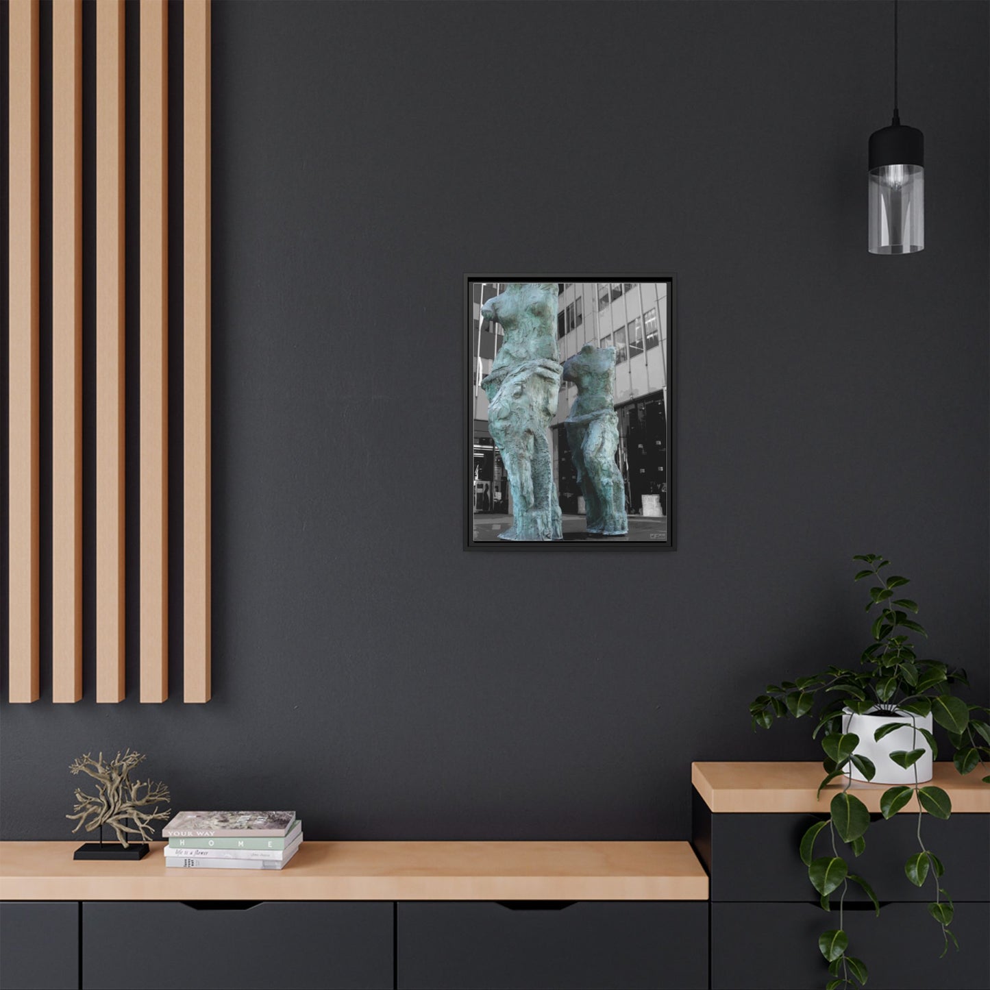 Venus New York, Matte Canvas, Black Frame