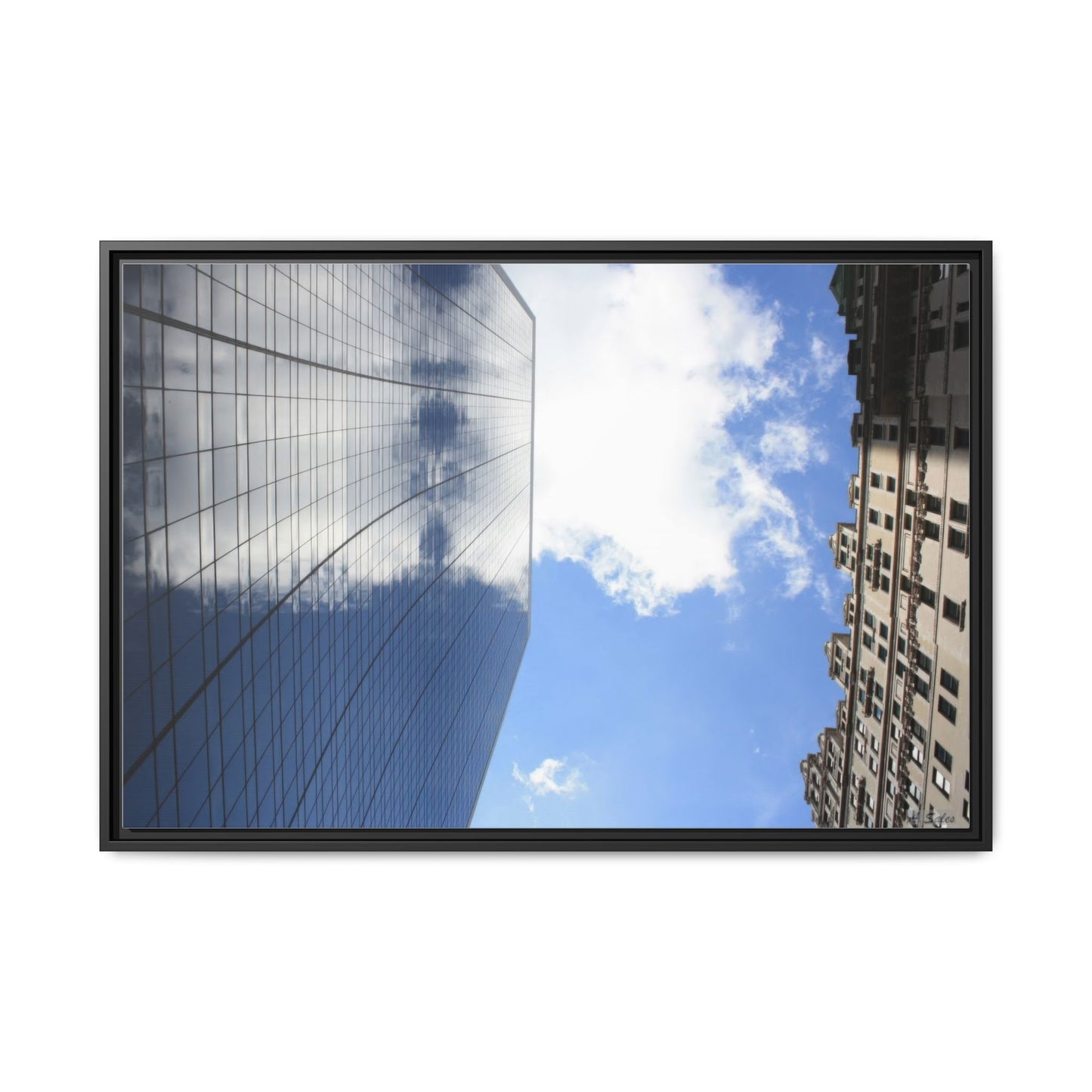 Glass and Stone New York, Matte Canvas, Black Frame