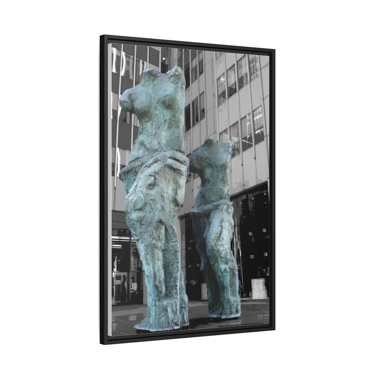 Venus New York, Matte Canvas, Black Frame