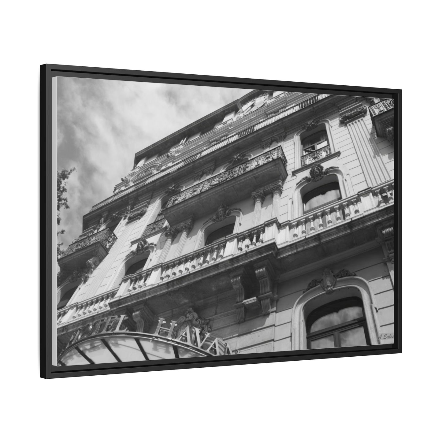 Hotel Havana Barcelona, Matte Canvas, Black Frame