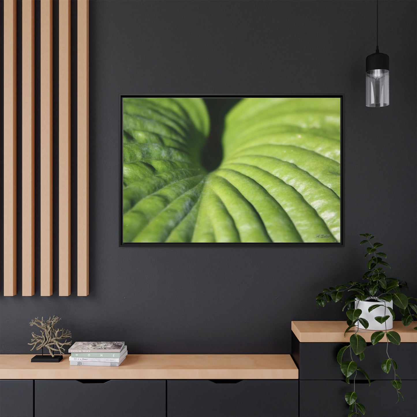 Leaf, Matte Canvas, Black Frame