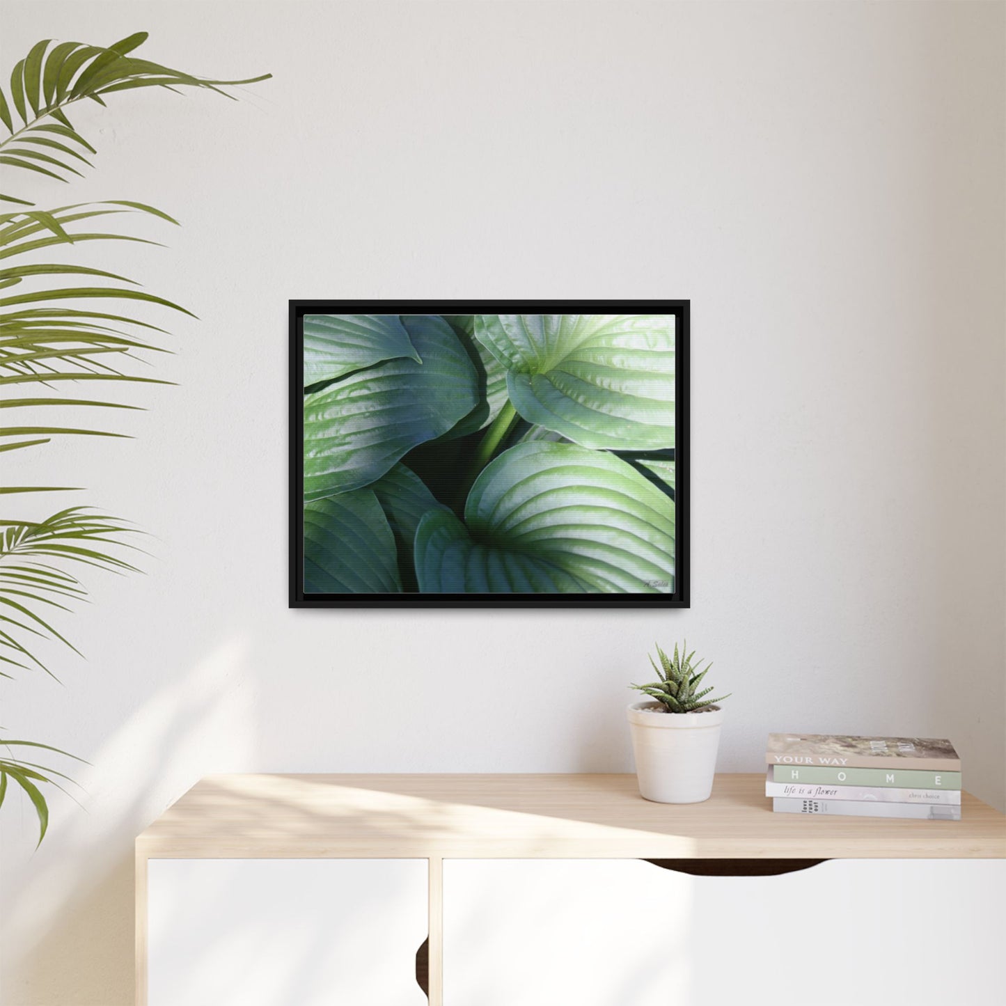 Leaves, Matte Canvas, Black Frame