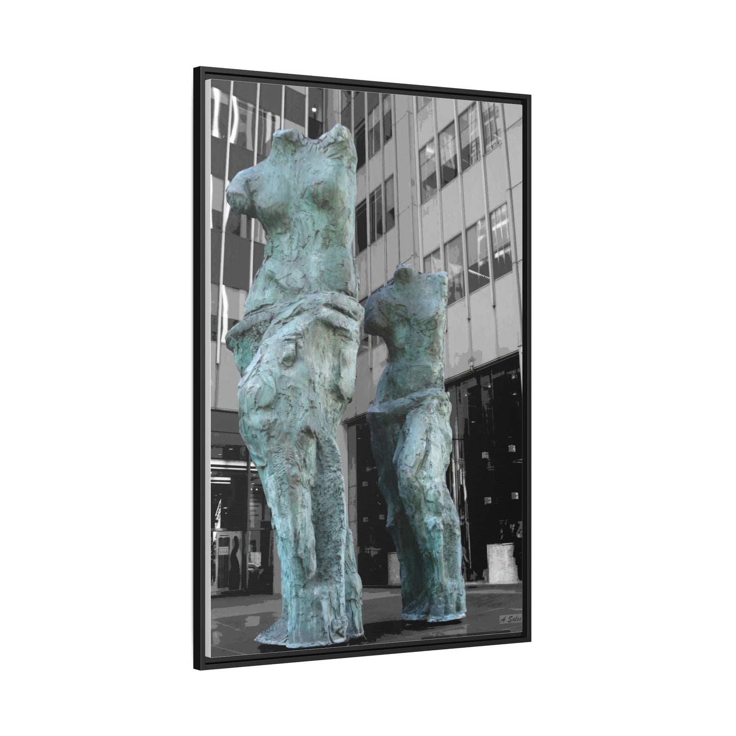 Venus New York, Matte Canvas, Black Frame