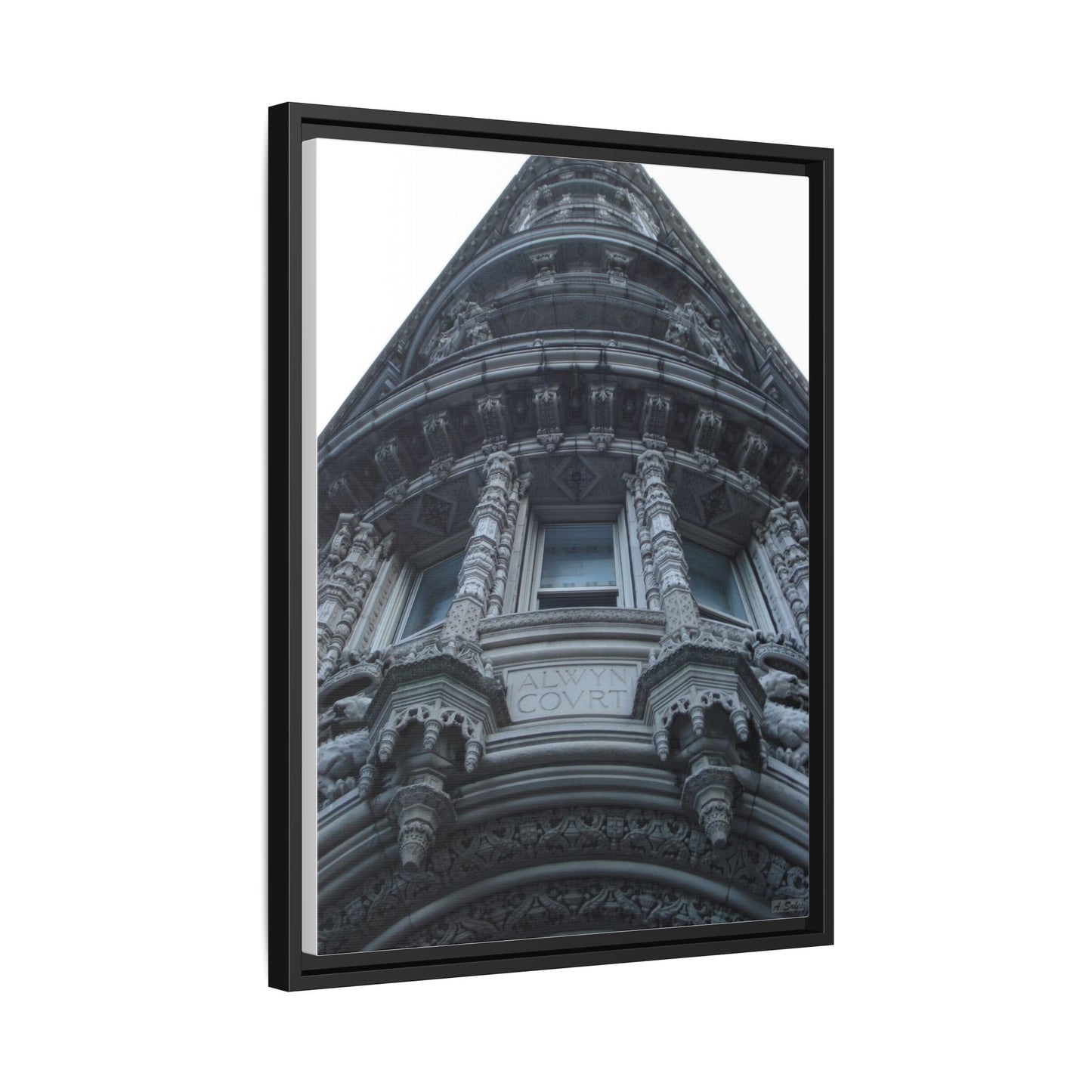 Alwyn Court New York, Matte Canvas, Black Frame