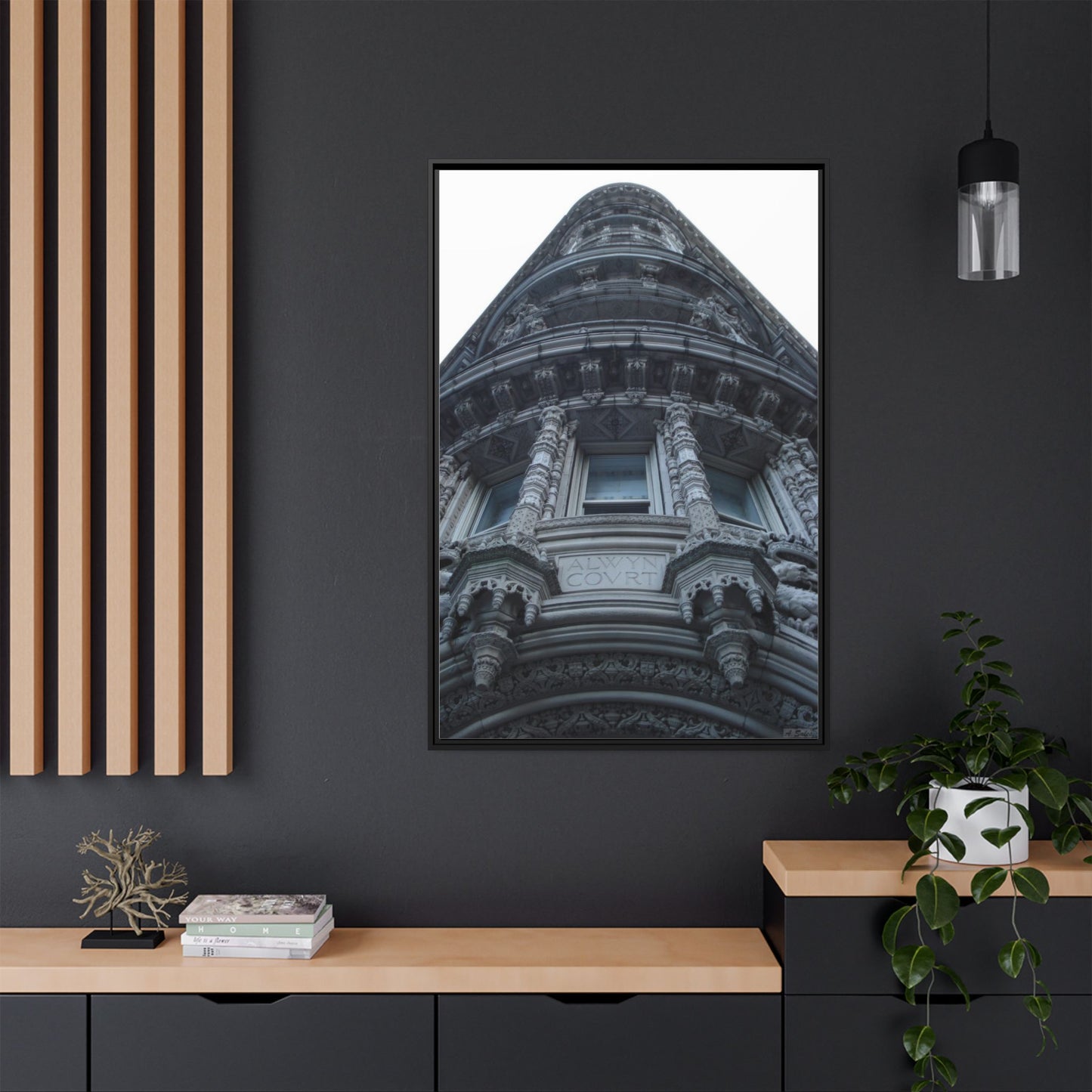 Alwyn Court New York, Matte Canvas, Black Frame