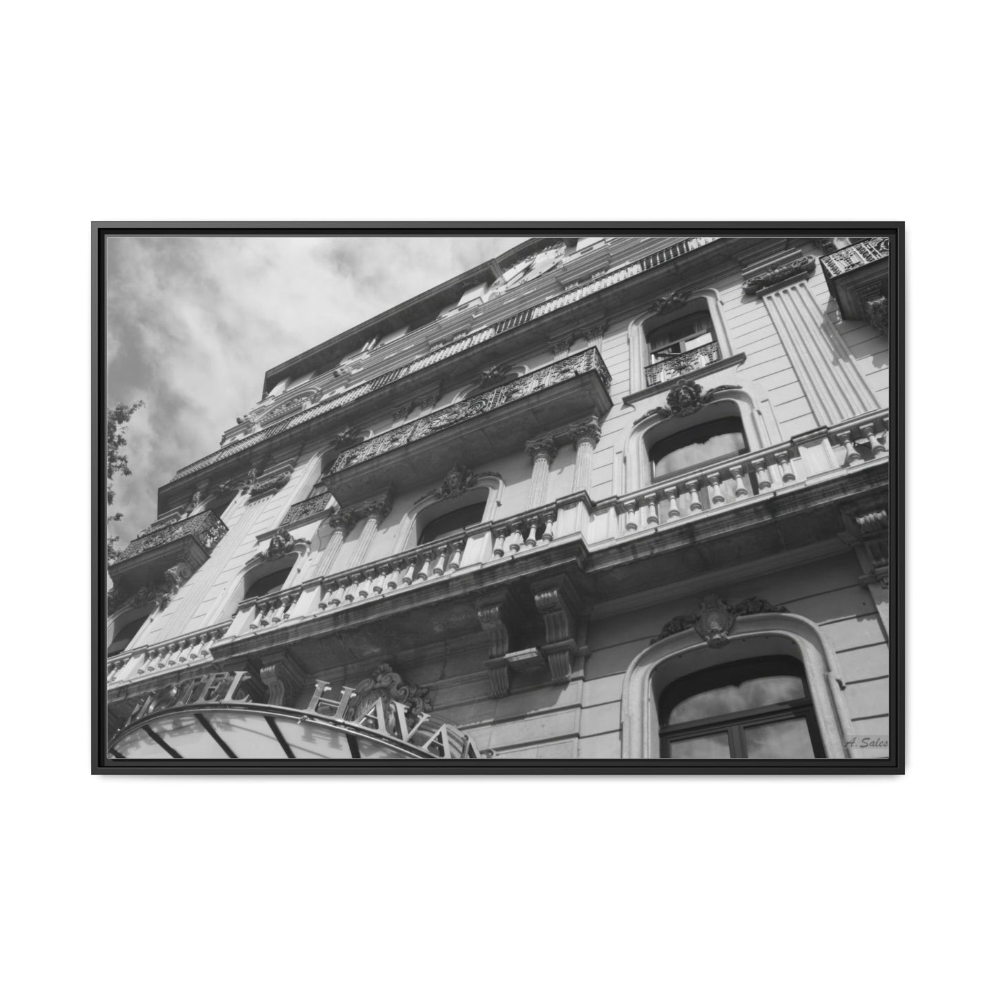 Hotel Havana Barcelona, Matte Canvas, Black Frame