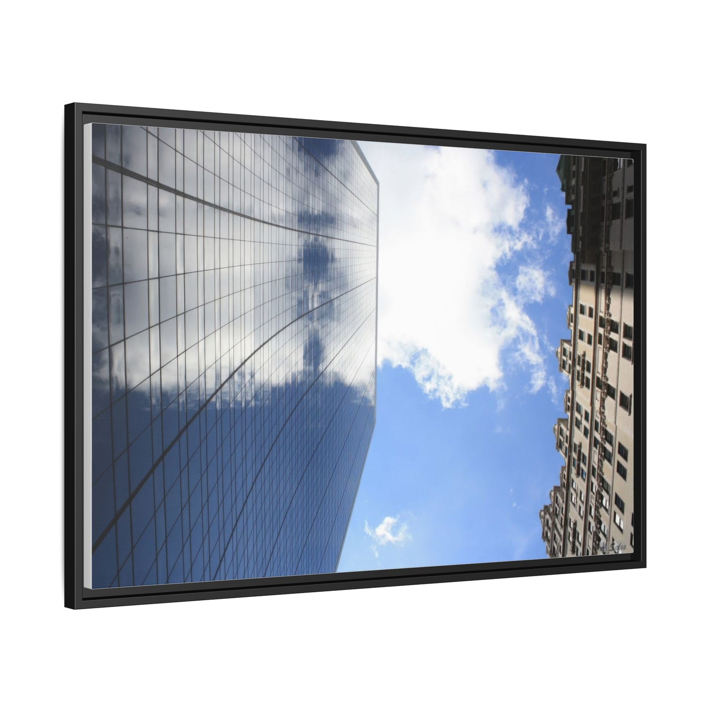Glass and Stone New York, Matte Canvas, Black Frame