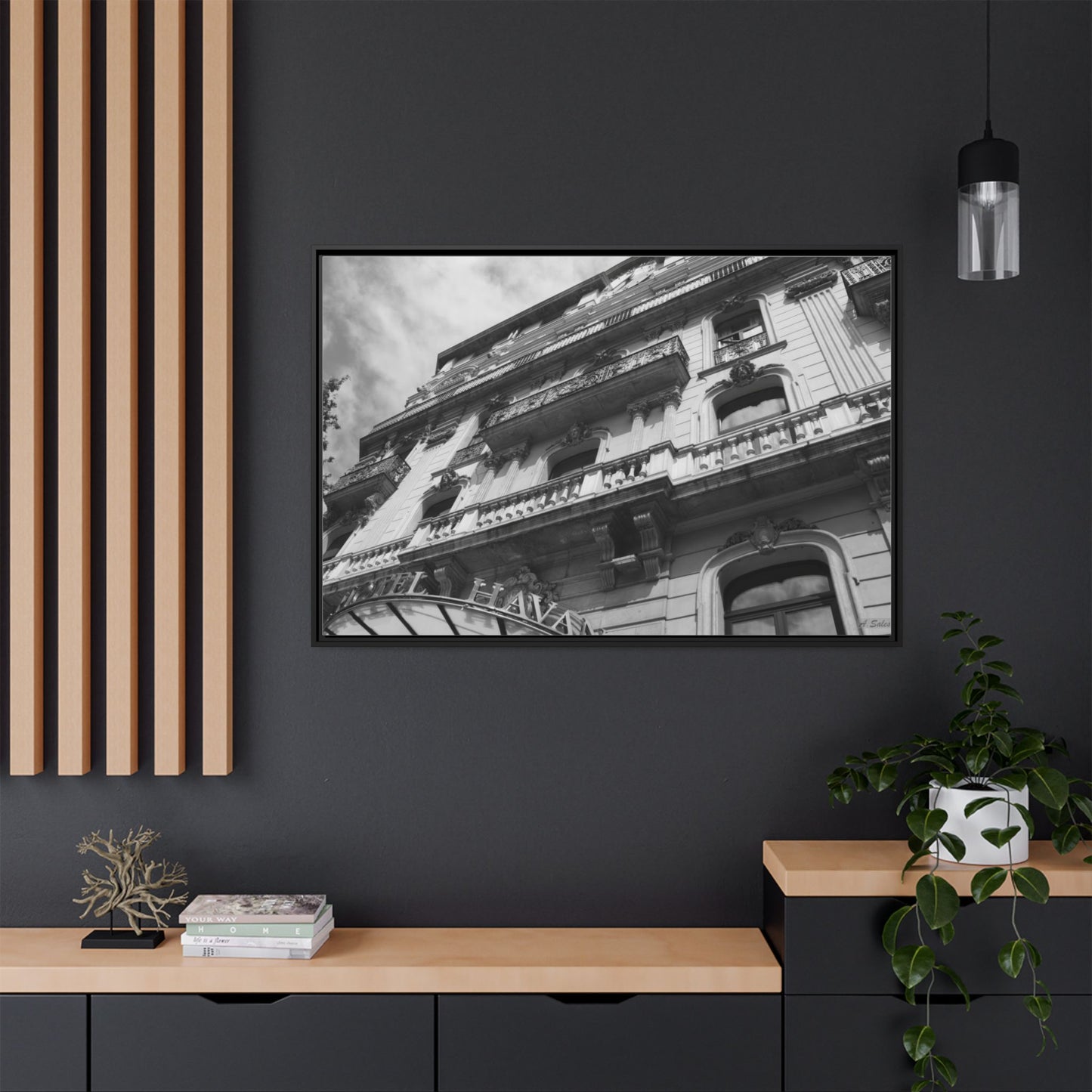 Hotel Havana Barcelona, Matte Canvas, Black Frame