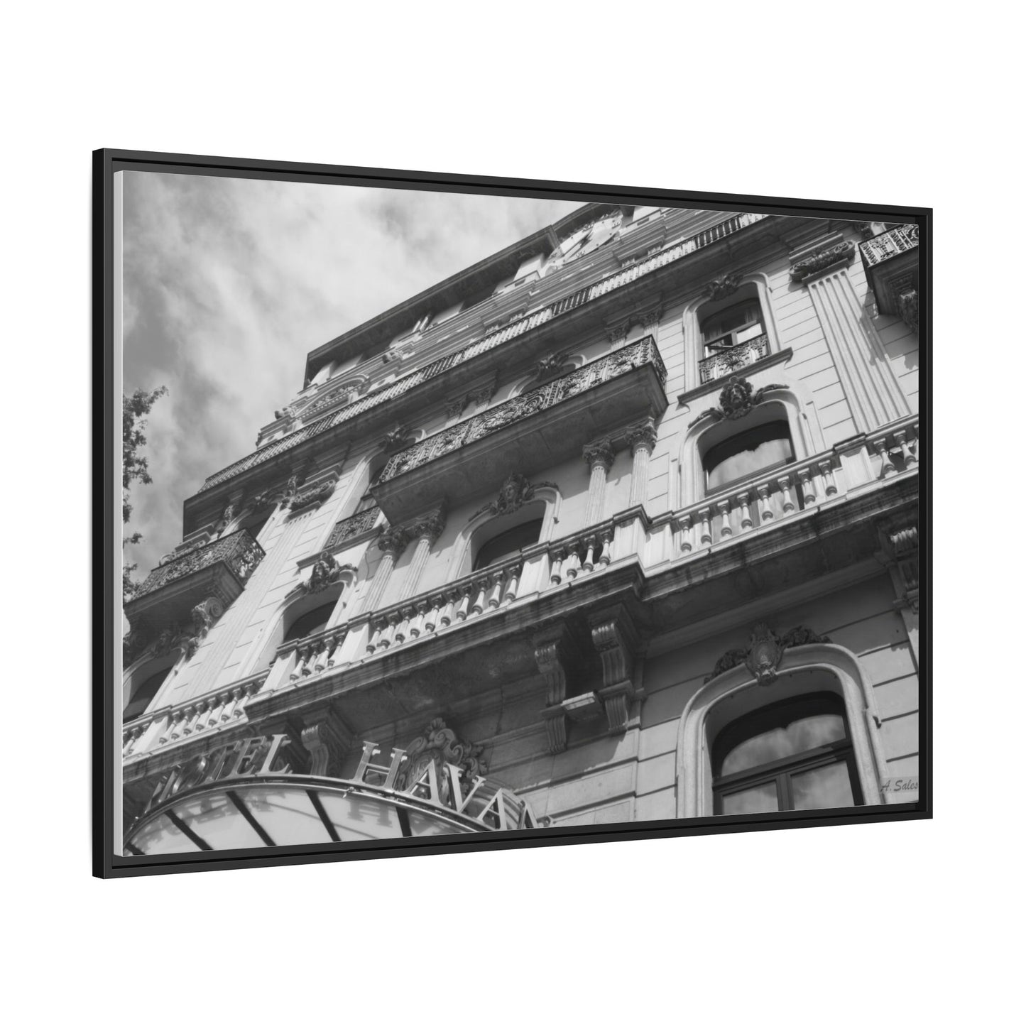 Hotel Havana Barcelona, Matte Canvas, Black Frame