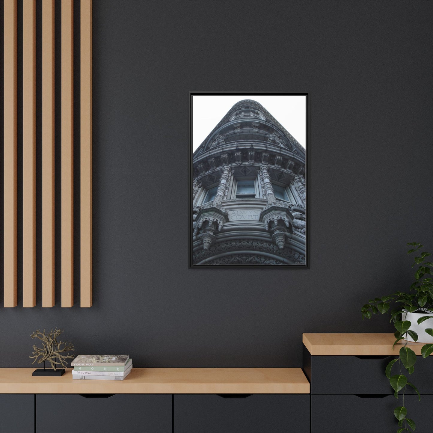 Alwyn Court New York, Matte Canvas, Black Frame