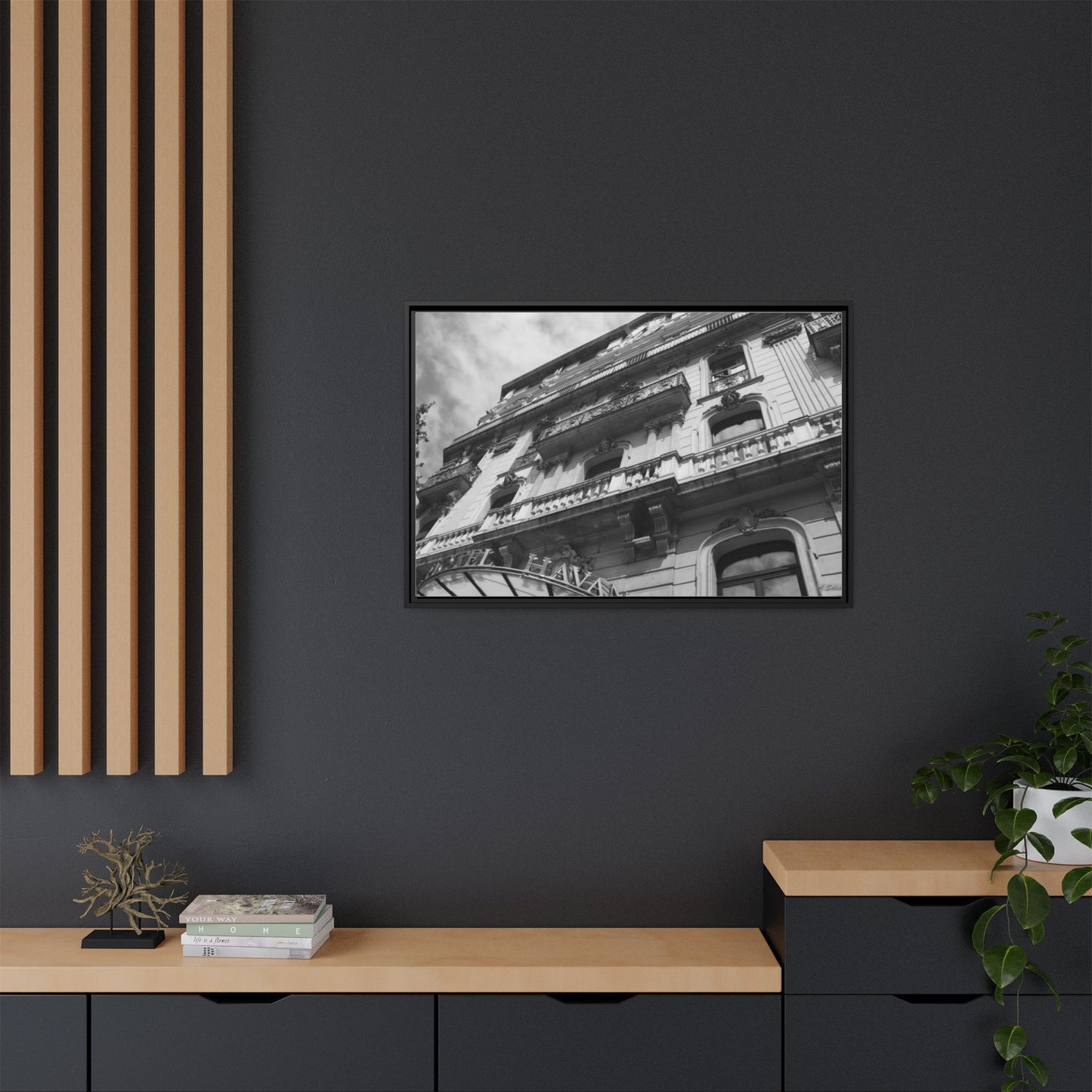 Hotel Havana Barcelona, Matte Canvas, Black Frame