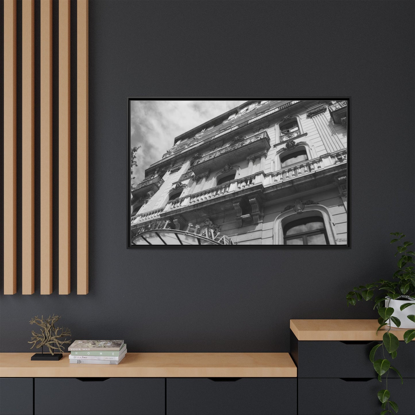 Hotel Havana Barcelona, Matte Canvas, Black Frame