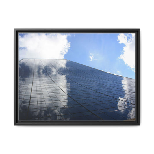 Skyscraper New York, Matte Canvas, Black Frame