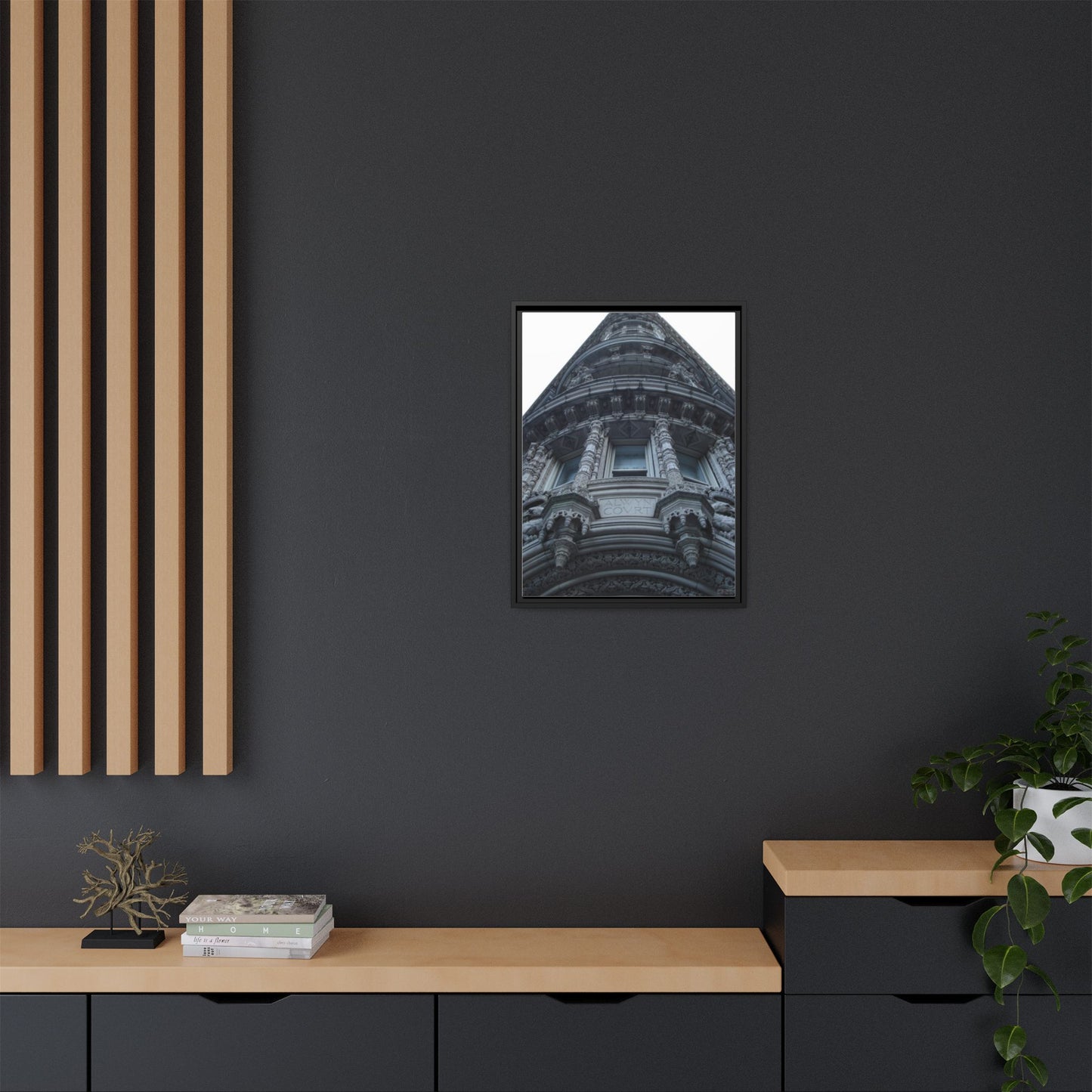 Alwyn Court New York, Matte Canvas, Black Frame